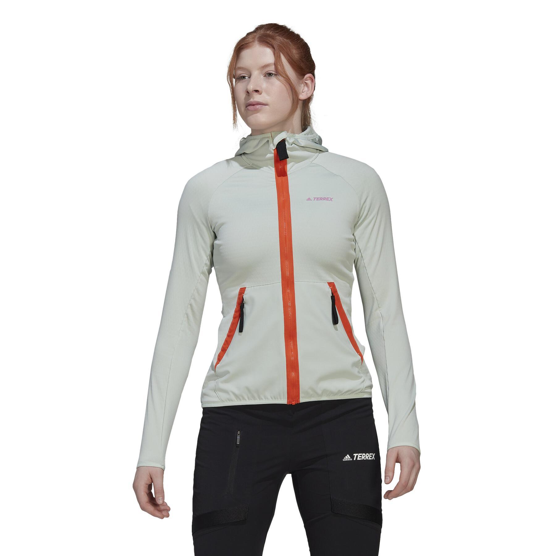 Sweatshirt à capuche de randonnée femme adidas Terrex Tech Flooce Light