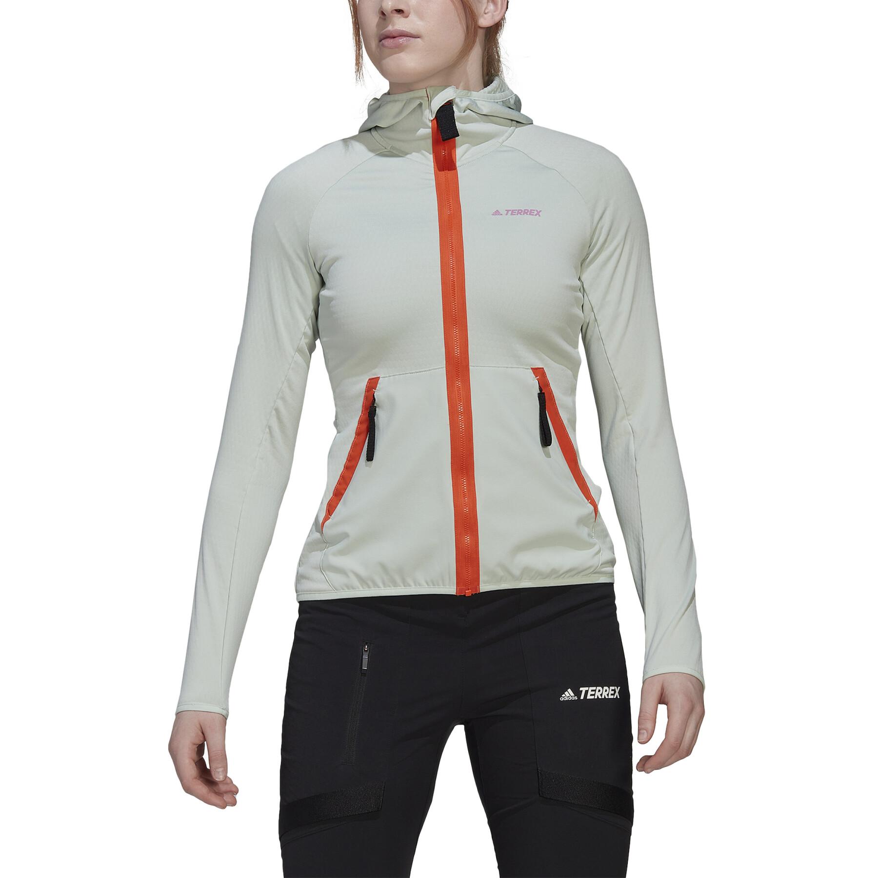 Sweatshirt à capuche de randonnée femme adidas Terrex Tech Flooce Light