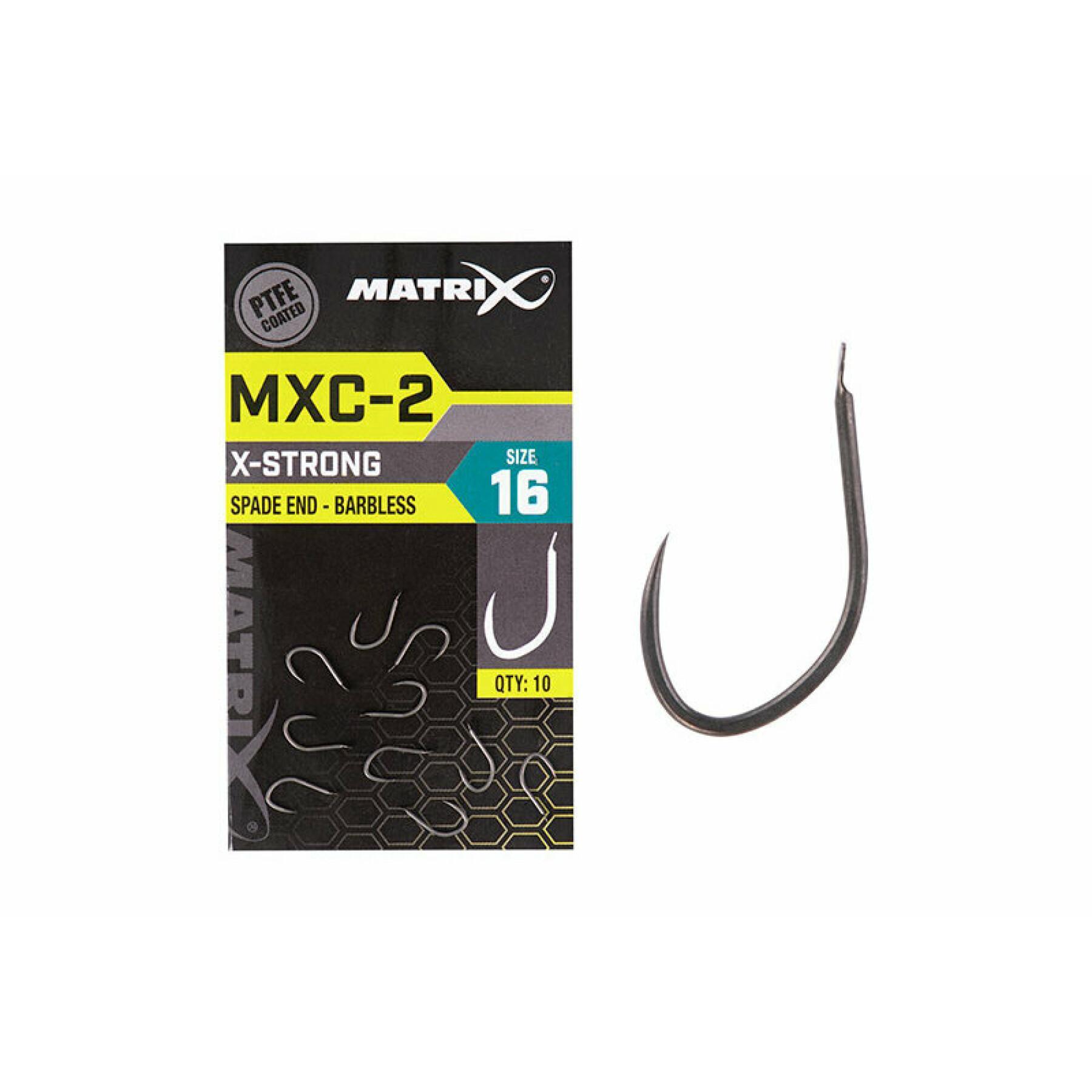 Hameçons sans ardillon Matrix MXC-2 Spade End (PTFE) x10