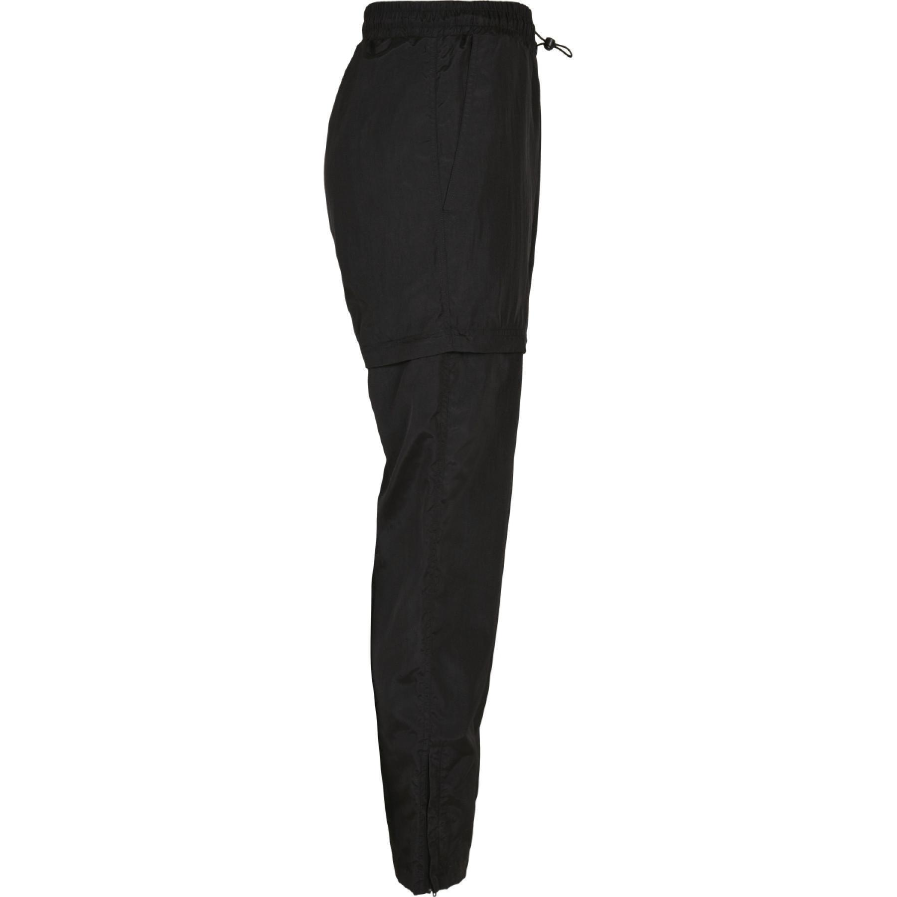 Pantalon femme Urban Classics shiny crinkle nylon zip